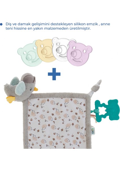 Babyjem 926 Birdy Diş Kaşıyıcılı + Silikon Emzik Hediyeli Uyku Arkadaşım Kahve fiyatları