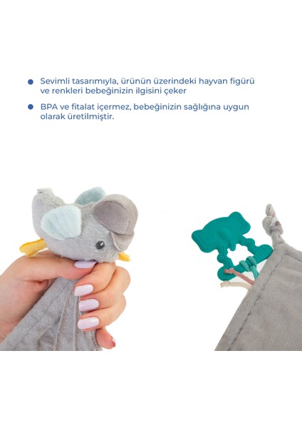 Babyjem 926 Birdy Diş Kaşıyıcılı + Silikon Emzik Hediyeli Uyku Arkadaşım Kahve fırsatları