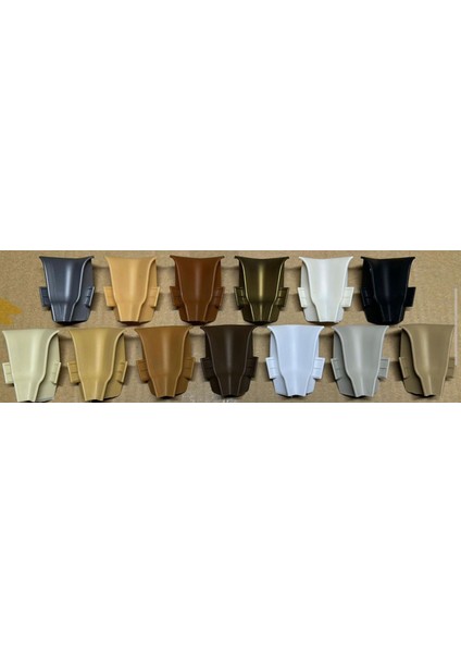 Parke Süpürgeliği Pratik Montajı İçin Sağ Bitim Beyaz Plastik Aparatı (6 cm Süpürgeliğe Uygun) 8 Ad.