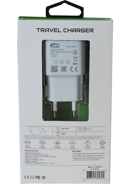 ELB09 5W 2.1A Hızlı Şarj Akıllı Koruma USB Ev Şarj Kafa fırsatları