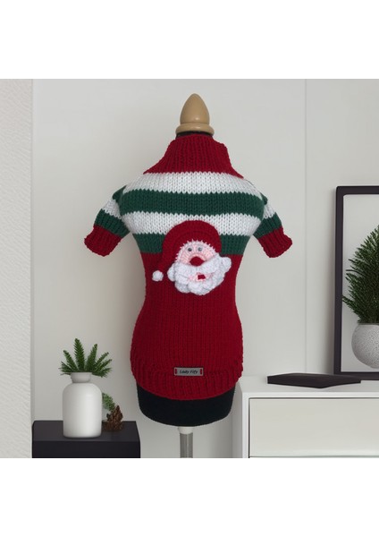 Kedi ve Köpek için Noel Babalı ve Çizgili Yeni Yıl Kazağı indirimleri