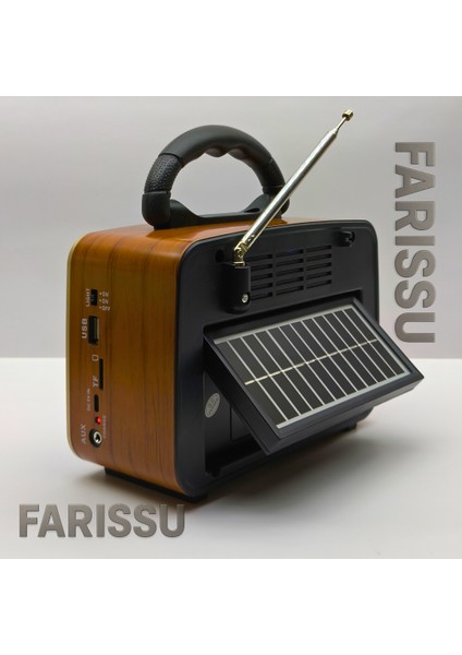 301 Eskitme Nostalji Tasarımlı Bluetoothlu Nostalji Radyo Fm-Sd Kart-Aux