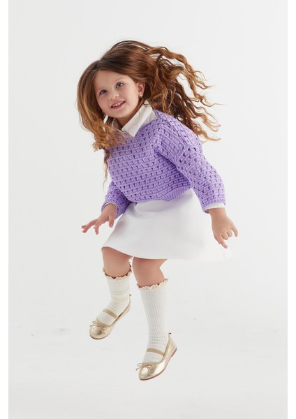 Çocuk Crop Triko Lila fiyatları