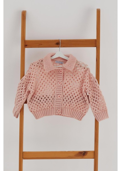 Çocuk Triko Hırka Pudra