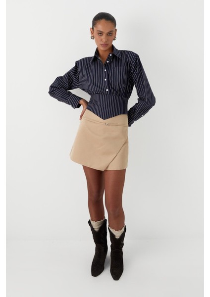 Korsaj Detaylı Çizgili Poplin Gömlek Laci fiyatları