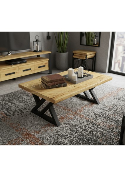 Mobel Doğal Ahşap Orta Sehpa 45X45 modelleri