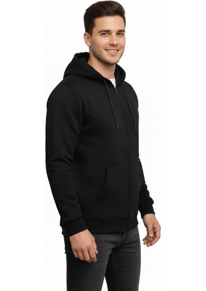 Erkek Büyük Beden Kapüşonlu Fermuarlı Sweatshirt 6549 BGL-ST05012 modelleri