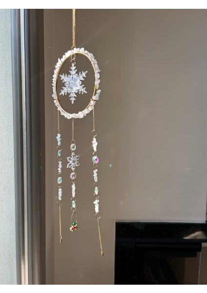Yılbaşı Serisi - Yeniyıl - Kristal Kuvars Sun Catcher - Güneş Tutucu - Güneş Yakalayıcı - El Yapımı