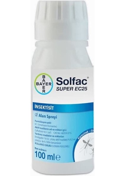 Solfac EC25 100ML Hamamböceği Pire Sinek Ilacı