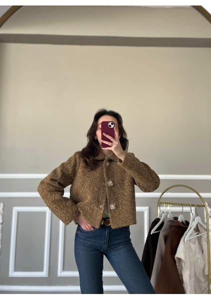 Düğme Detaylı Keçe Kaşe Ceket fiyatları