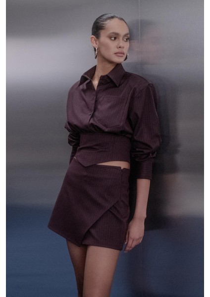 Premium Şort Etek Bordo fiyatları