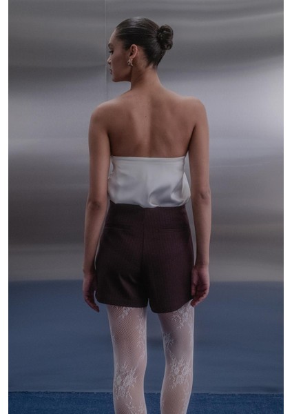 Premium Şort Etek Bordo