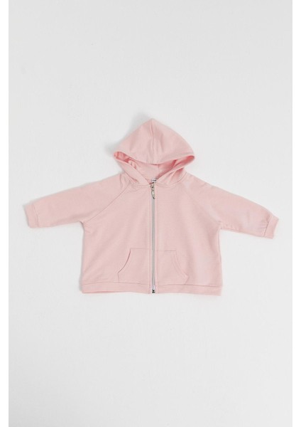 Çocuk Sweat Hırka Pudra