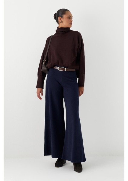 Triko Görünümlü Örme Pantolon Lacivert fiyatları