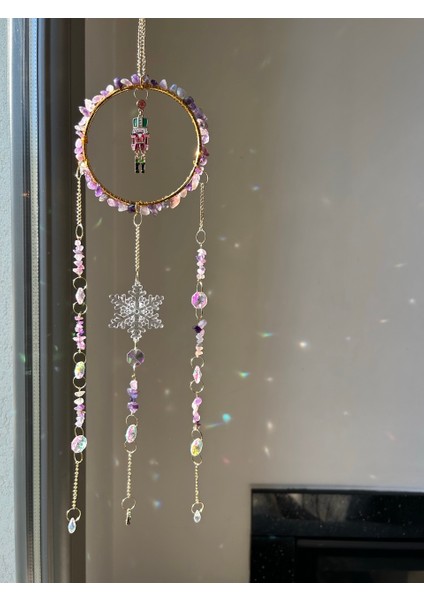 Yılbaşı Serisi - Yeniyıl - Ametist 1 Sun Catcher - Güneş Tutucu - Güneş Yakalayıcı - El Yapımı fiyatları
