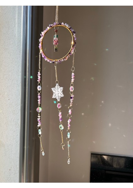 Yılbaşı Serisi - Yeniyıl - Ametist 1 Sun Catcher - Güneş Tutucu - Güneş Yakalayıcı - El Yapımı indirimleri