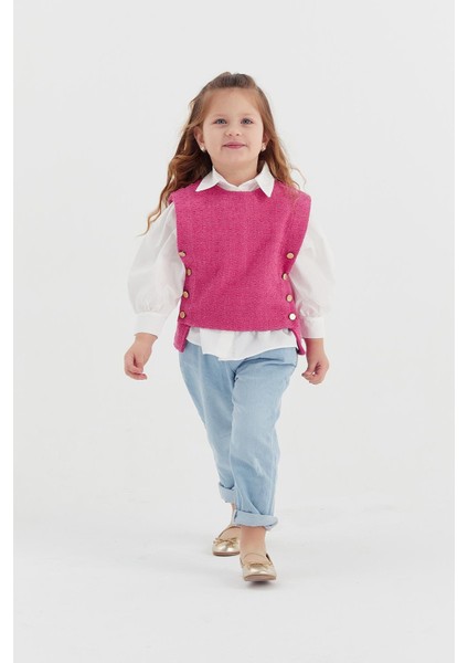 Adel Kids Süveter Fuşya