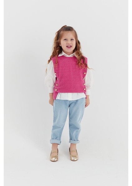 Adel Kids Süveter Fuşya modelleri