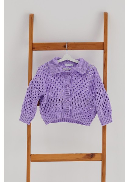 Çocuk Triko Hırka Lila