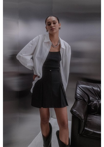 Kargo Cepli Mini Etek Siyah fiyatları