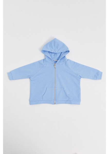 Çocuk Sweat Hırka Bebe Mavi