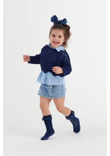 Çocuk Crop Triko Lacivert indirimleri