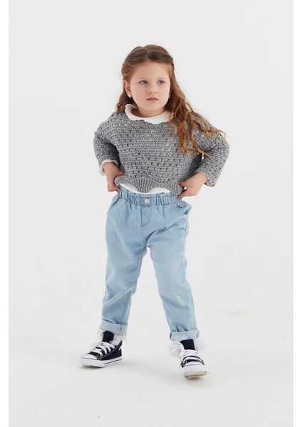 Çocuk Crop Triko Gri indirimleri