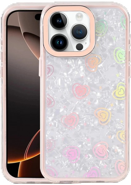 Apple iPhone 16 Pro Lumi Desenli Kapak - Pembe