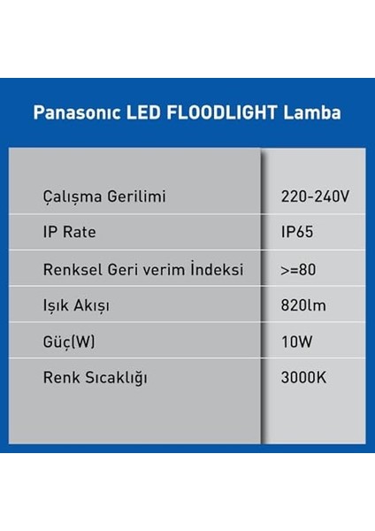 LED Projektör, Sicak Beyaz Işik 10W 820LM 3000K fırsatları