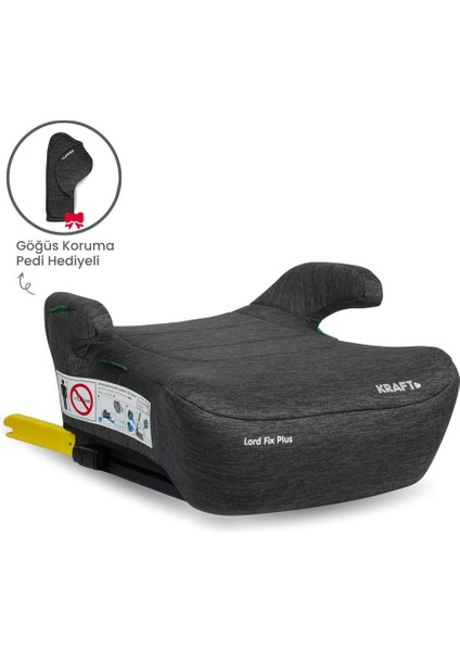 Lord Fix Plus I-Size Booster 125-150 cm (15-36 Kg) Yükseltici Oto Koltuğu Gri
