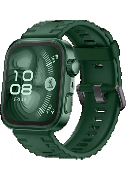 Huawei Fit 4 Nova Silikon Kordon - Koyu Yeşil