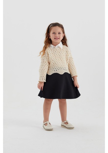 Çocuk Crop Triko Ekru fiyatları