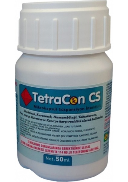 Tetracon Cs Akrep, Pire, Kene, Hamamböceği, Tahtakurusu Genel Haşare Ilacı 50 ml