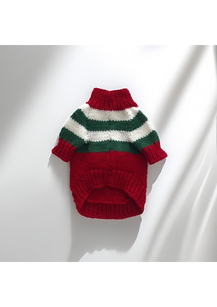 Kedi ve Köpek Için Noel Babalı ve Çizgili Yeni Yıl Kazağı modelleri