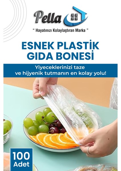 300 Adet Pratik Tazeliği Koruyan Tencere ve Tabak Bonesi | Çok Amaçlı Kapak Gıda Bonesi(3 paket:300 adet)
