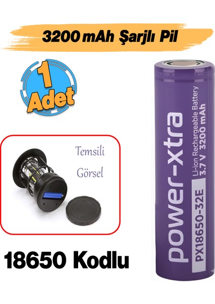 3200MAH Şarjlı Pil PX18650 Mor Batarya 3.6V Li-Ion Uzun Ömürlü Yüksek Kapasite Şarj Edilebilir