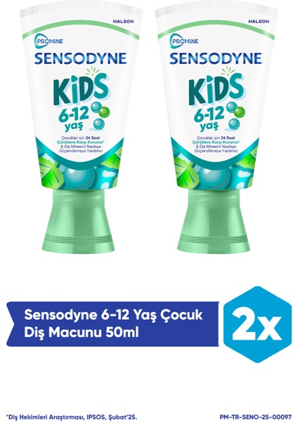 6 + yaş çoçuk diş macunu 50 ml -Bubble Gum Aromalı 50 ml 2adet