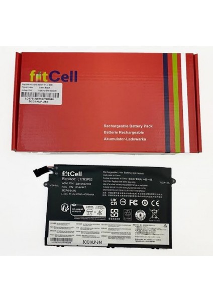 Lenovo Uyumlu 01AV446 01AV447 ,L17C3P51 SB10K97609 SB10T83131 Notebook Batarya - Pil