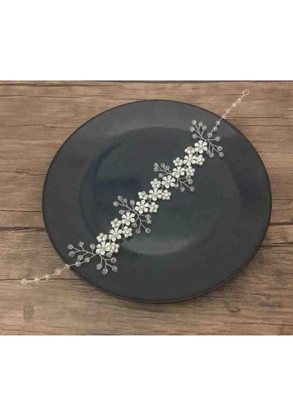 Incili Taşlı Gelin Nişan Kına Söz Türban Tacı Aksesuar fiyatları