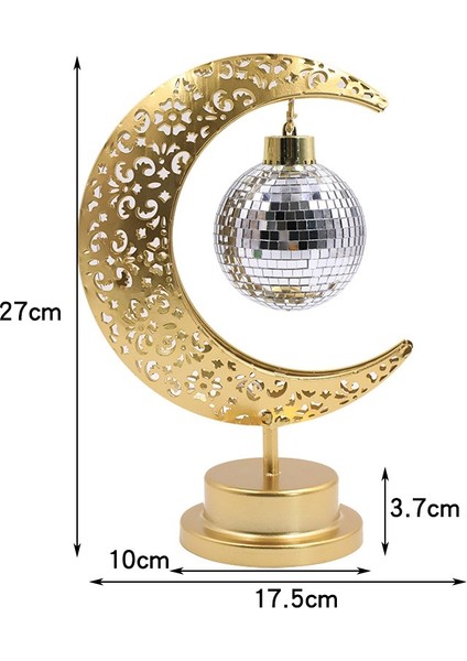 Kurban Bayramı Küresel Yıldız Şenlikli Dekoratif Lamba LED Ferforje Ay Içi Boş Masaüstü Lambası (Yurt Dışından) fiyatları