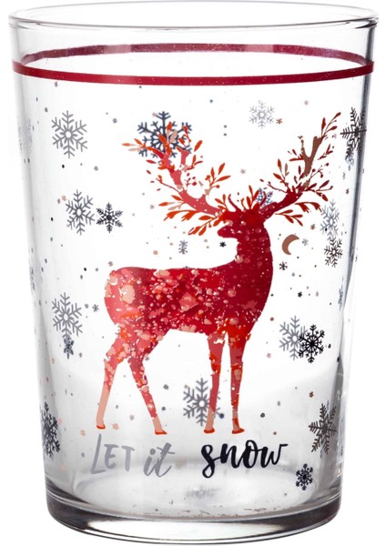 LET IT SNOW MEŞRUBAT BARDAĞI -KIRMIZI