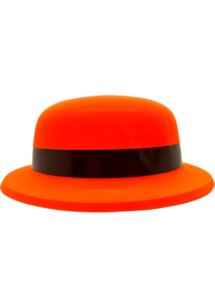 Neon Partisi Turuncu Renk Melon Plastik Parti Şapkası fiyatları