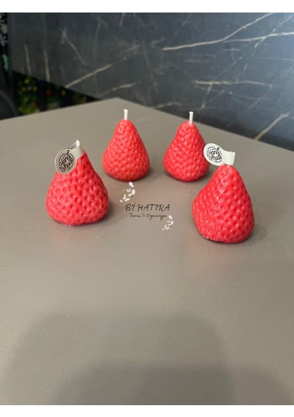 El Yapımı Çilek Mum 1 Adet Fiyatıdır!!!