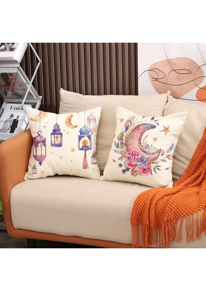 Oturma Odası Dekorasyonu Için Ay Desenli Kanepe Minderi, Sandalye Minderi ve Kırlent. (Yurt Dışından) fırsatları