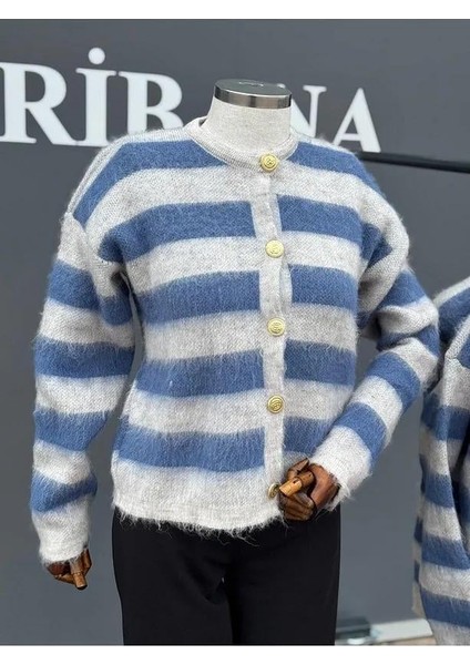 Kadın Krem Püsküllü Yazlık Ajurlu Triko Hırka