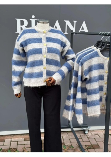 Kadın Krem Püsküllü Yazlık Ajurlu Triko Hırka