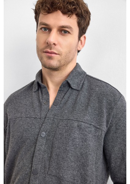 Pamuk Karışımlı Regular Fit Klasik Yaka Uzun Kollu Gömlek Erkek Gömlek B35W22005 103 modelleri