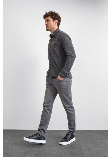 Pamuk Karışımlı Regular Fit Klasik Yaka Uzun Kollu Gömlek Erkek Gömlek B35W22005 103 indirimleri