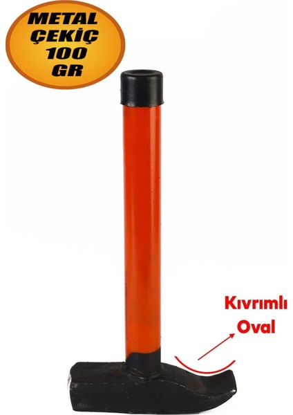 Kamyoncu Çekici Metal Saplı Eğimli Kıvrımlı Çekiç 27 cm 1 kg 1000 gr