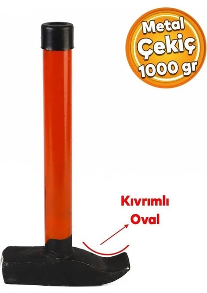 Kamyoncu Çekici Metal Saplı Eğimli Kıvrımlı Çekiç 27 cm 1 kg 1000 gr fırsatları